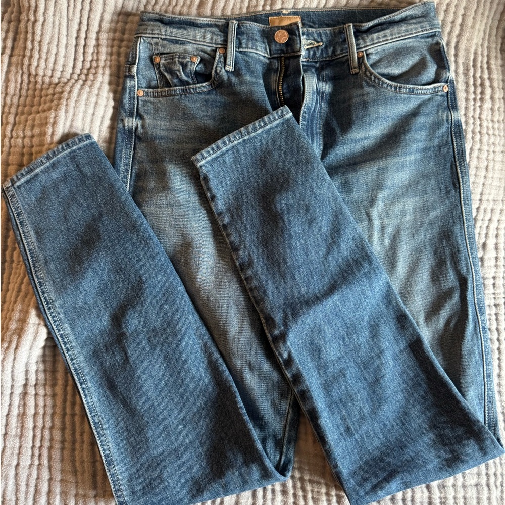 MOTHER Blue Skinny Jeans